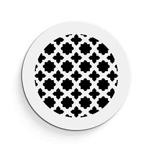 Saba Home Decor Saba Air Vent Cover Grille – Acrylic Plexiglass 10 Round Duct Opening (12 Round Overall) White Finish Decorative Registers for Walls and Ceilings - Zenithce