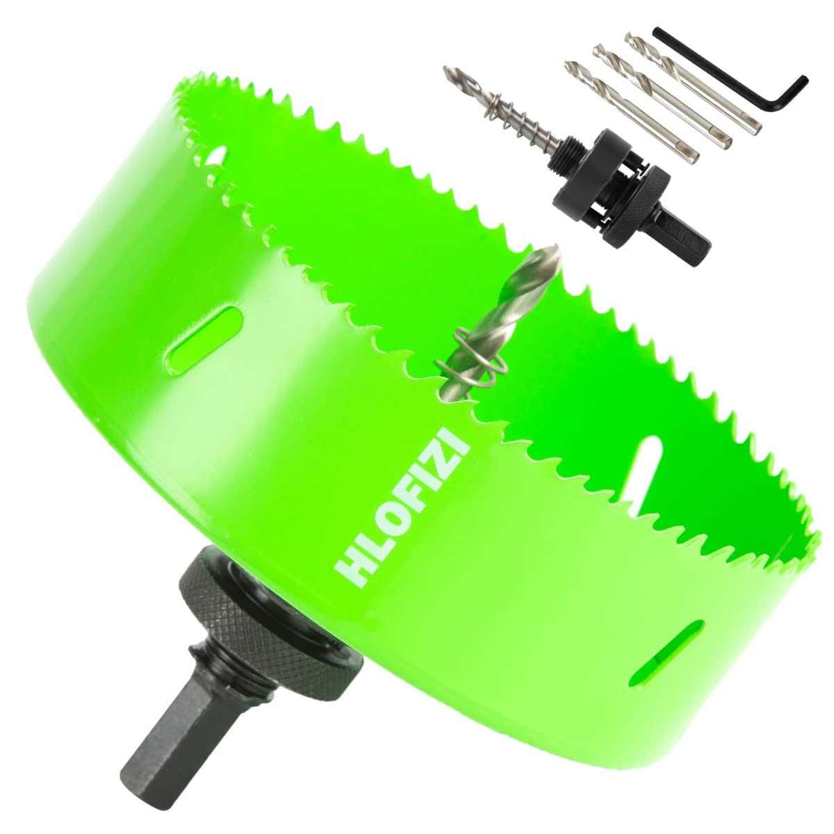 HLOFIZI 8-1/4 Inch Hole Saw Bit 8.25 HSS Bi-Metal Cutter for Wood Metal Drywall Sheetrock Plastic with 1.5 Inch Deep - Zenithce
