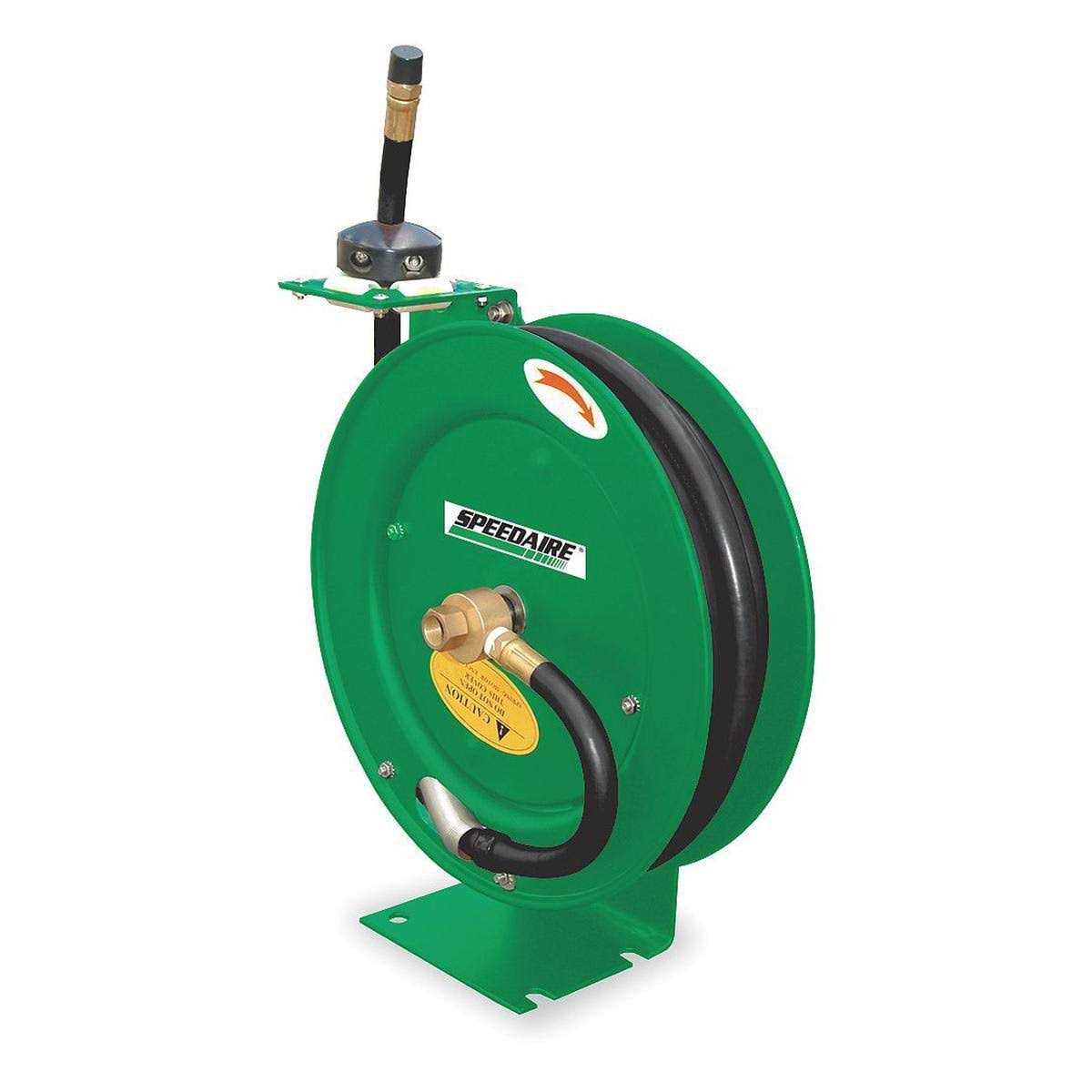 Speedaire Spring Return Hose Reel 20 ft 1/4 in MNPT 2CUD6 - Zenithce