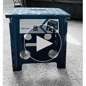 Handy Laundry Folding Step Stool, 13 Inch The Anti-Skid Step Stool is Sturdy to Support Adults and Safe Enough for Kids. Opens Easy with One Flip. Great - Zenithce