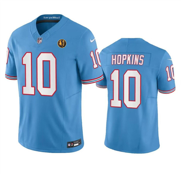Tennessee Titans #10 DeAndre Hopkins Blue 2023 F.U.S.E. Throwback With John Madden Patch Vapor Limited Stitched Jersey - Zenithce