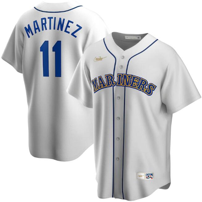 Seattle Mariners White #11 Edgar Martinez Cool Base Stitched Jersey - Zenithce
