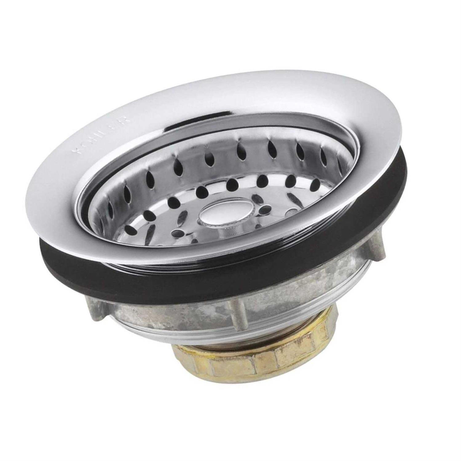 Kohler K-8813-CP Stainless Steel Sink Strainer - Zenithce