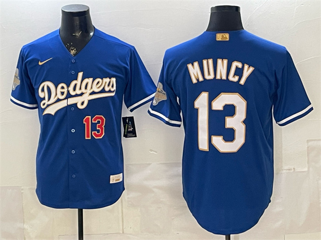 Los Angeles Dodgers #13 Max Muncy Royal 2026 Alternate Gold Collection Stadium Stitched Jersey - Zenithce