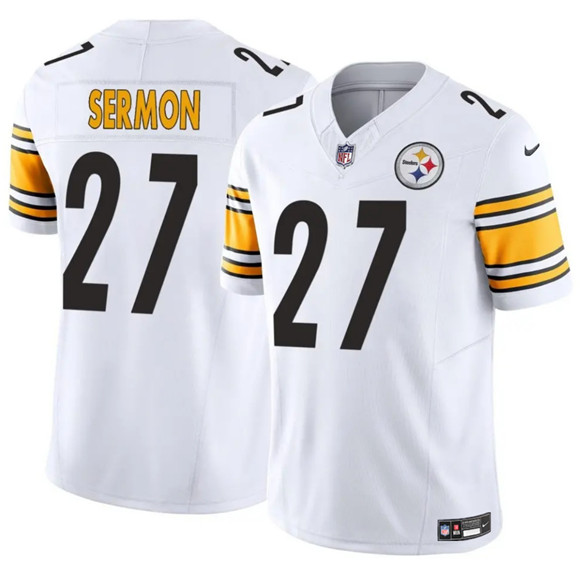 Pittsburgh Steelers #27 Trey Sermon White 2025 F.U.S.E. Vapor Limited Football Stitched Jersey - Zenithce
