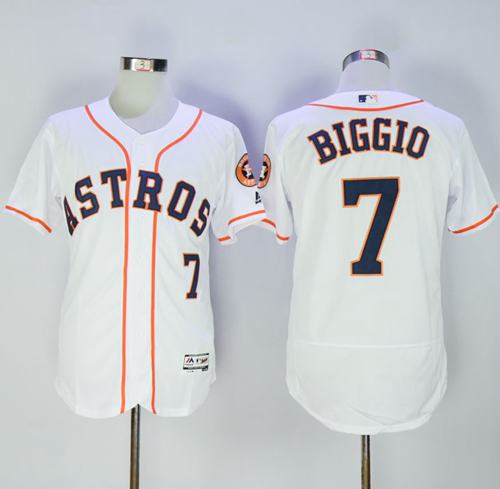 Astros #7 Craig Biggio White Flexbase Authentic Collection Stitched Jersey - Zenithce