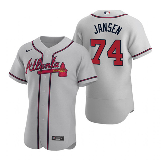 Atlanta Braves #74 Kenley Jansen Gray Flex Base Stitched Baseball Jersey - Zenithce