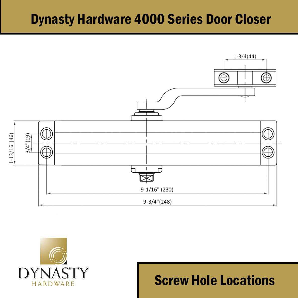 Dynasty Hardware 4 inch Spring Loaded Door Hinge Self Closing with 5/8 Radius Corners - Zenithce