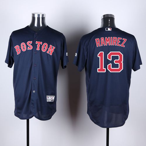 Red Sox #13 Hanley Ramirez Navy Blue Flexbase Authentic Collection Stitched Jersey - Zenithce