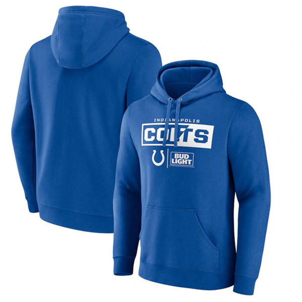 Indianapolis Colts Blue X Bud Light Pullover Hoodie - Zenithce