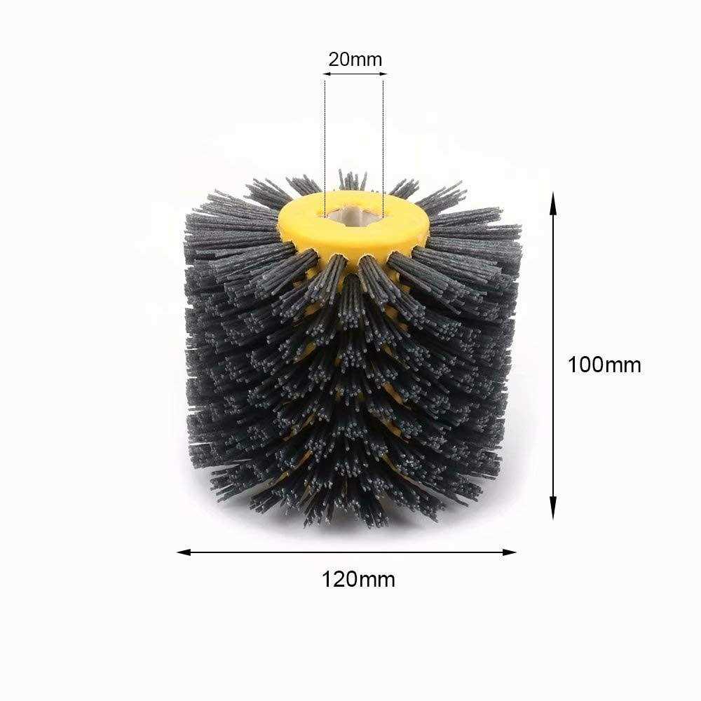 SIGNI Abrasive NYLON Drawing Wheel Drum Burnishing polishing Brush for wooden furniture floor polishing 120X100mm Grit 1pack - Zenithce