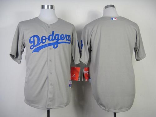 Dodgers Blank Grey W 50th Anniversary Dodger Stadium Patch Stitched Jersey - Zenithce