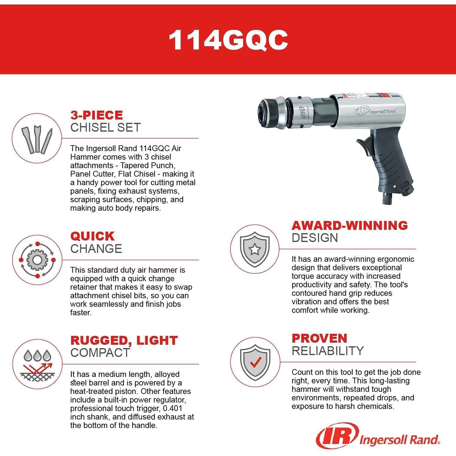Ingersoll Rand 114GQC Air Hammer - Zenithce