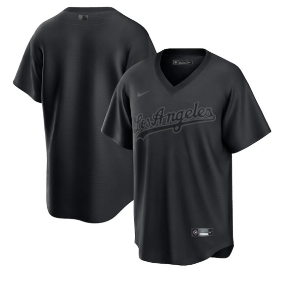 Los Angeles Dodgers Blank Black Pitch Black Fashion Replica Stitched Jersey - Zenithce