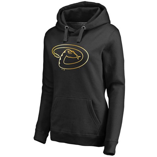 Women's Arizona Diamondbacks Gold Collection Pullover Hoodie Black - Zenithce