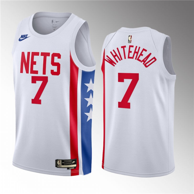 Brooklyn Nets #7 Dariq Whitehead White 2023 Draft Classic Edition Stitched Jersey - Zenithce