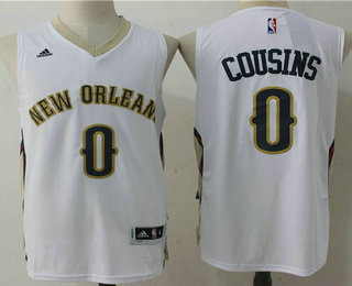New Orleans Pelicans #0 DeMarcus Cousins White Stitched Revolution 30 Swingman Jersey - Zenithce