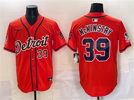 Detroit Tigers #39 Zach McKinstry Orange With Patch Vapor Premier Limited Stitched Jersey - Zenithce
