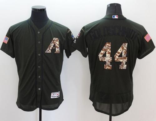 Diamondbacks #44 Paul Goldschmidt Green Flexbase Authentic Collection Salute To Service Stitched Jersey - Zenithce