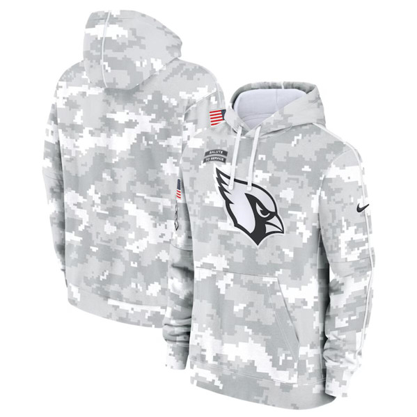 Arizona Cardinals 2024 Arctic Camo Salute To Service Club Fleece Pullover Hoodie - Zenithce