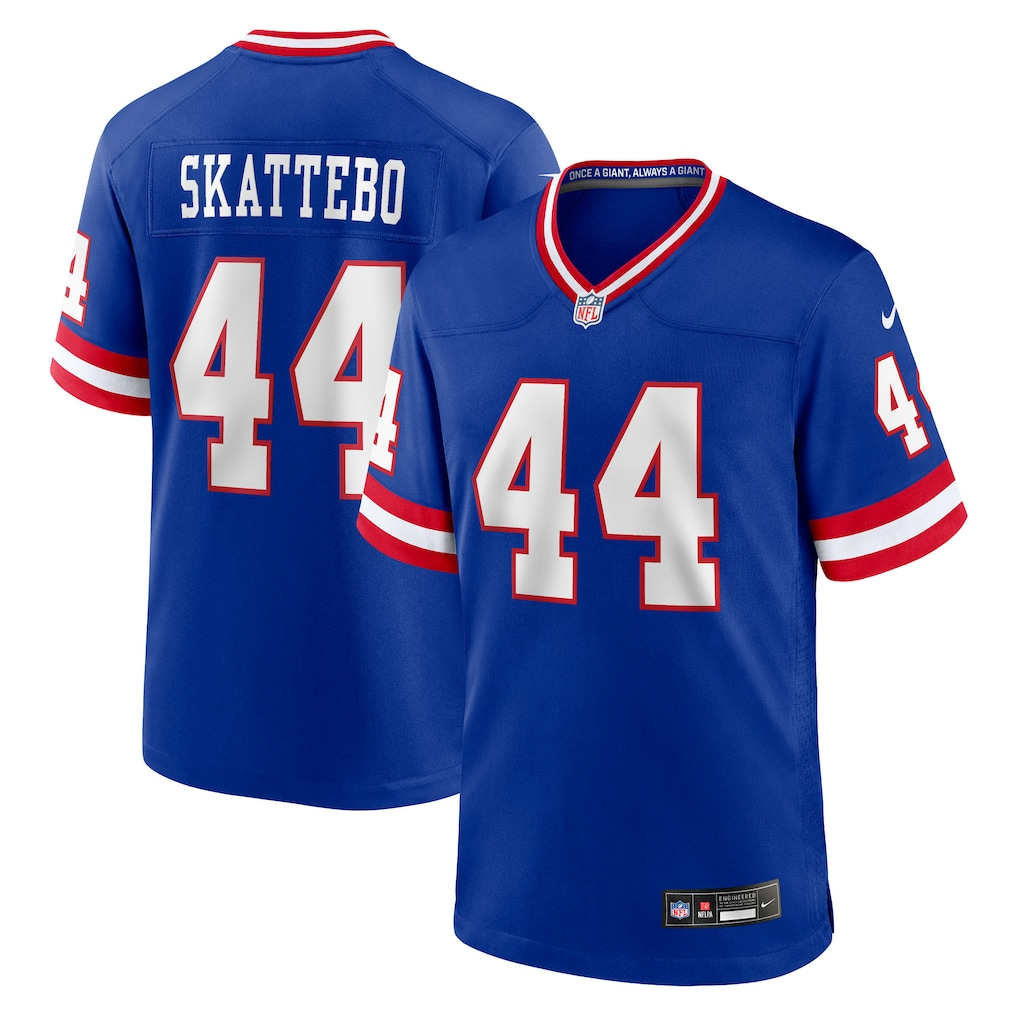 New York Giants #44 Cam Skattebo Royal Vapor Limited Stitched Jersey - Zenithce