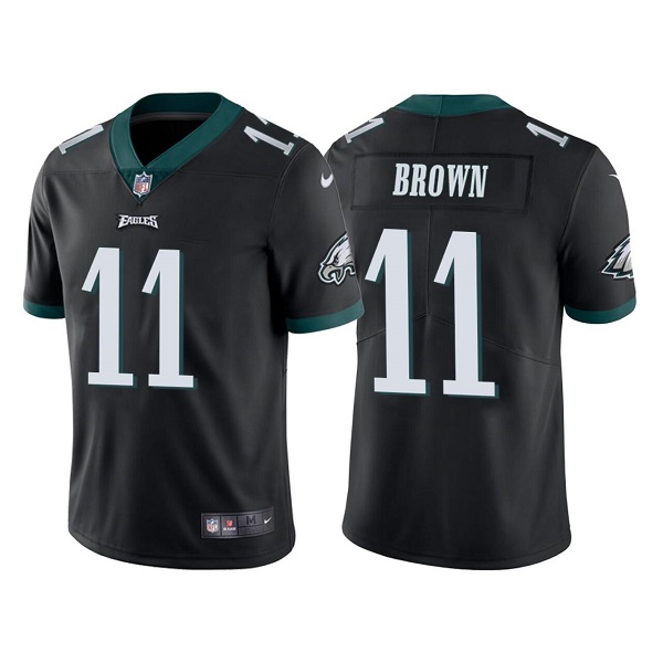 Philadelphia Eagles #11 A. J. Brown Black Vapor Untouchable Limited Stitched Jersey - Zenithce