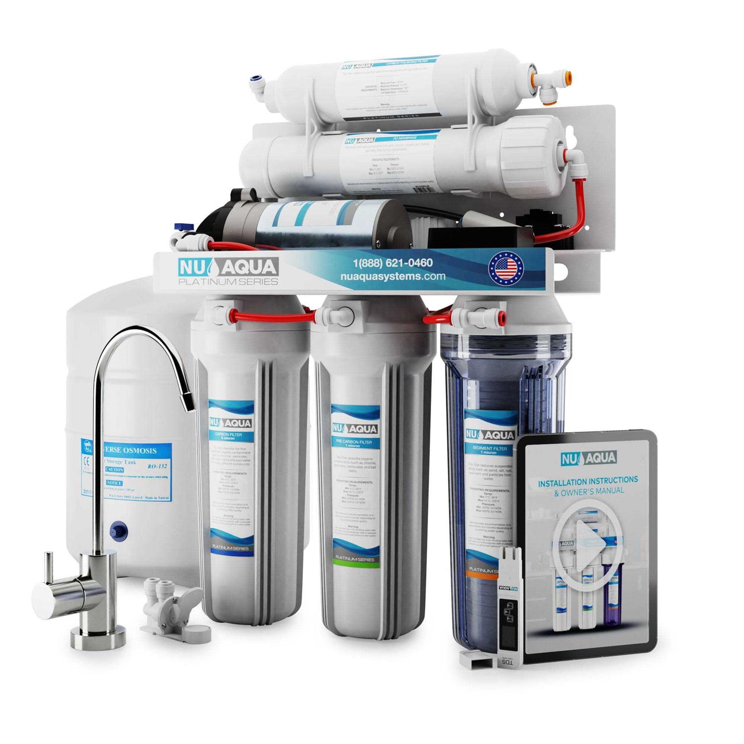 Nu Aqua 5-Stage Under Sink Reverse Osmosis Water Filter System - Zenithce