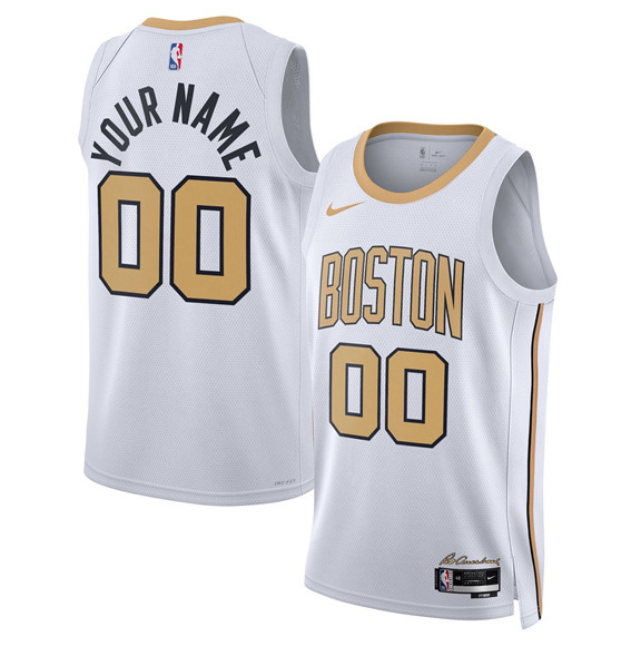 Boston Celtics Custom White 2025-26 City Edition Swingman Stitched Jersey - Zenithce