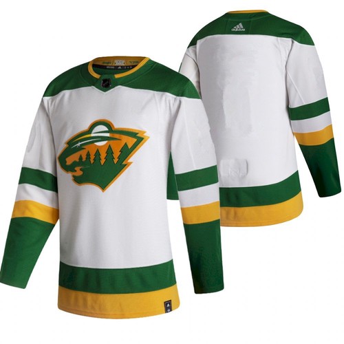 Minnesota Wild 2021 White Reverse Retro Stitched Jersey - Zenithce