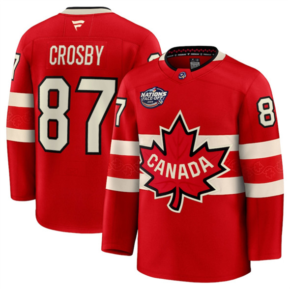 Canada #87 Sidney Crosby Red 2025 4 Nations Face-Off Premium Stitched Jersey - Zenithce