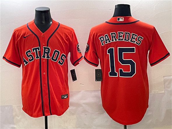 Houston Astros #15 Isaac Paredes Orange Cool Base Stitched Jersey - Zenithce