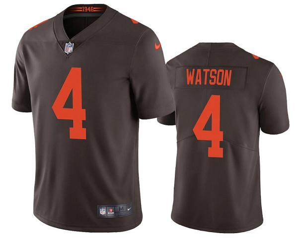 Cleveland Browns #4 Deshaun Watson Brown Color Rush Vapor Untouchable Limited Stitched Jersey - Zenithce