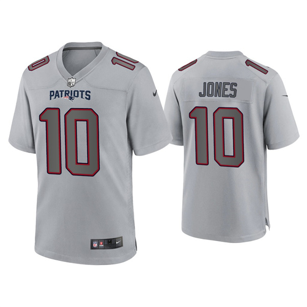 New England Patriots #10 Mac Jones Gray Atmosphere Fashion Stitched Game Jersey - Zenithce