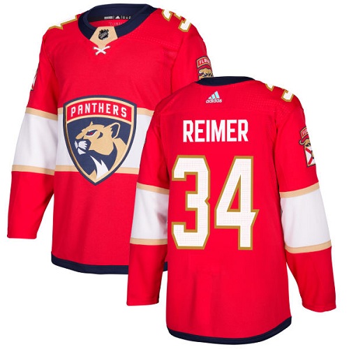 Florida Panthers #34 James Reimer Red Stitched Jersey - Zenithce