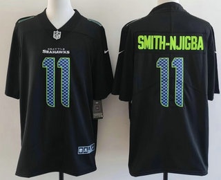 Seattle Seahawks #11 Jaxon Smith-Njigba Limited Black Fashion Vapor Jersey - Zenithce