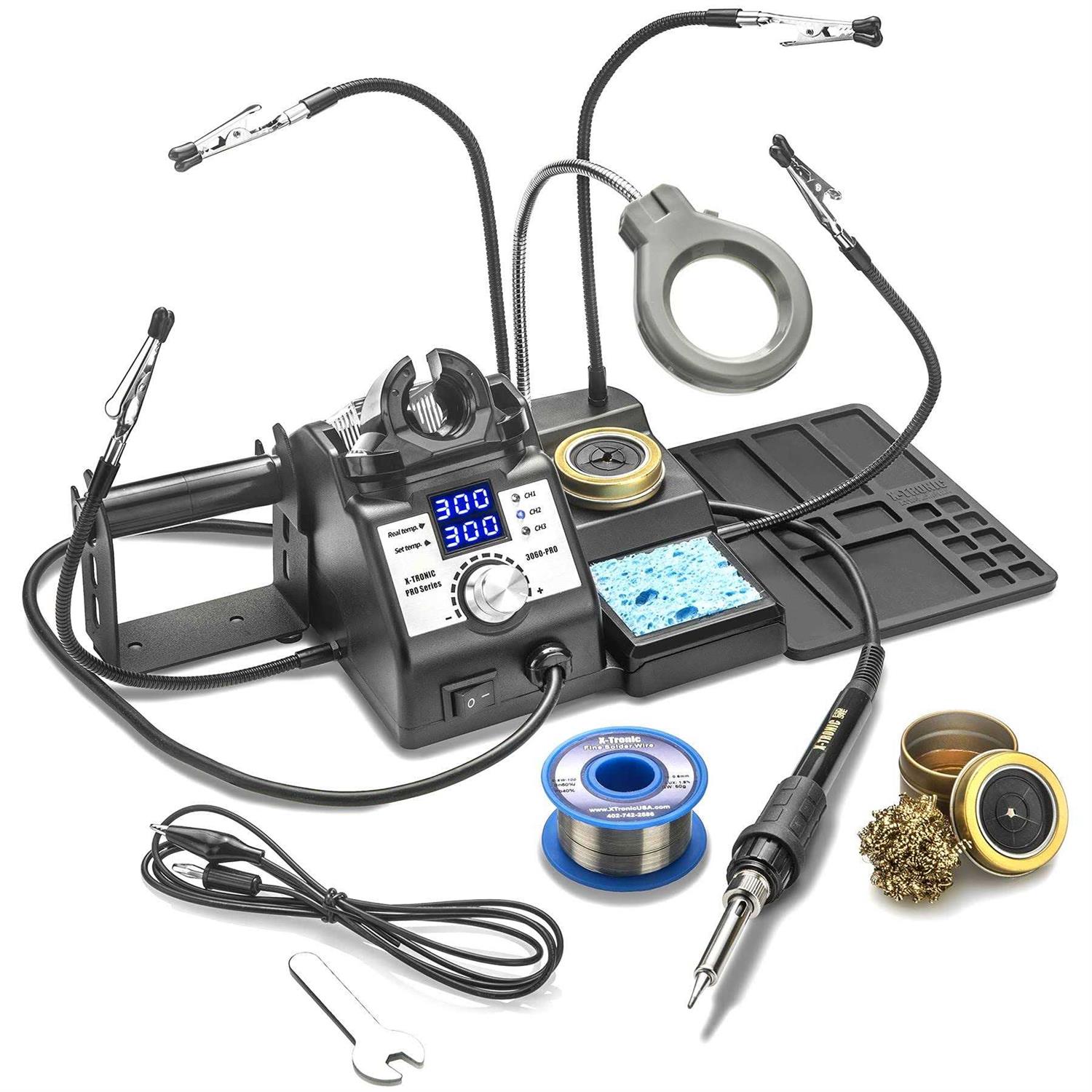 X-Tronic 3060-PRO LED 75 Watt Soldering Iron Station w Tips - Zenithce