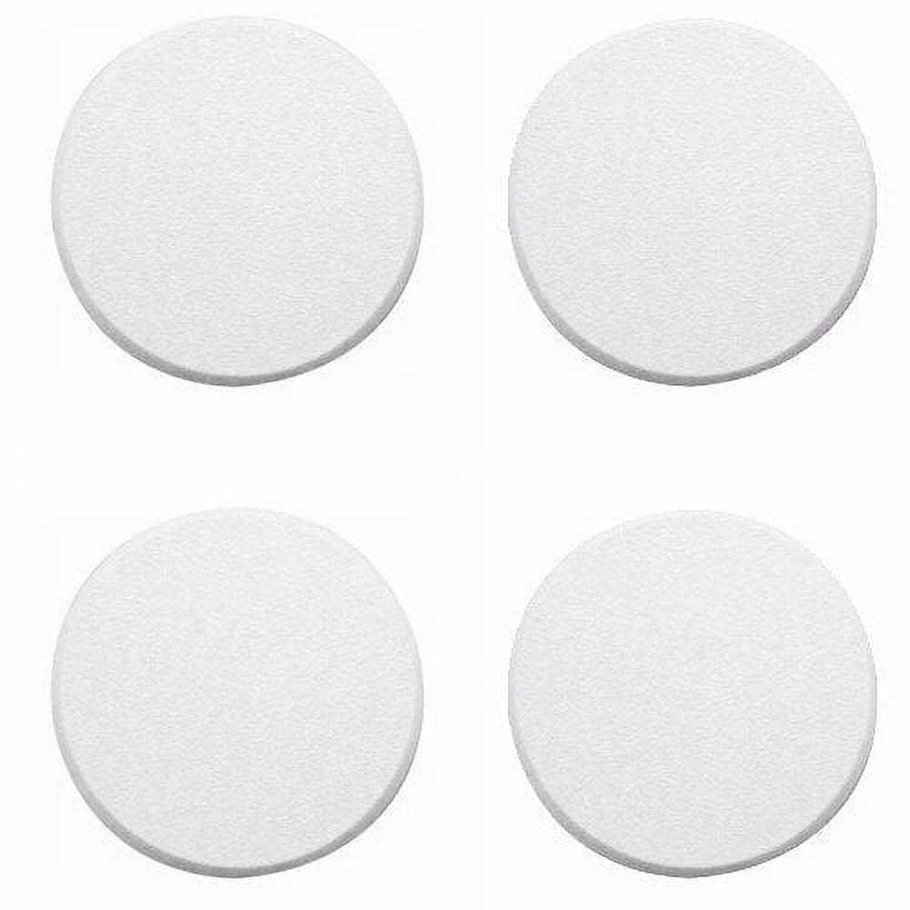 Wideskall White Round Door Knob Wall Shield Self Adhesive Protector - Zenithce