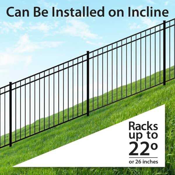 FORGERIGHT Vinings 4 ft. W x H Black Aluminum Pre-Assembled Fence Gate - Zenithce