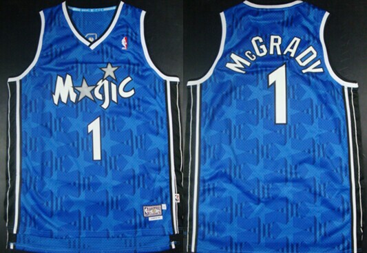 Orlando Magic #1 Tracy McGrady Blue All-Star Swingman Throwback Jersey - Zenithce