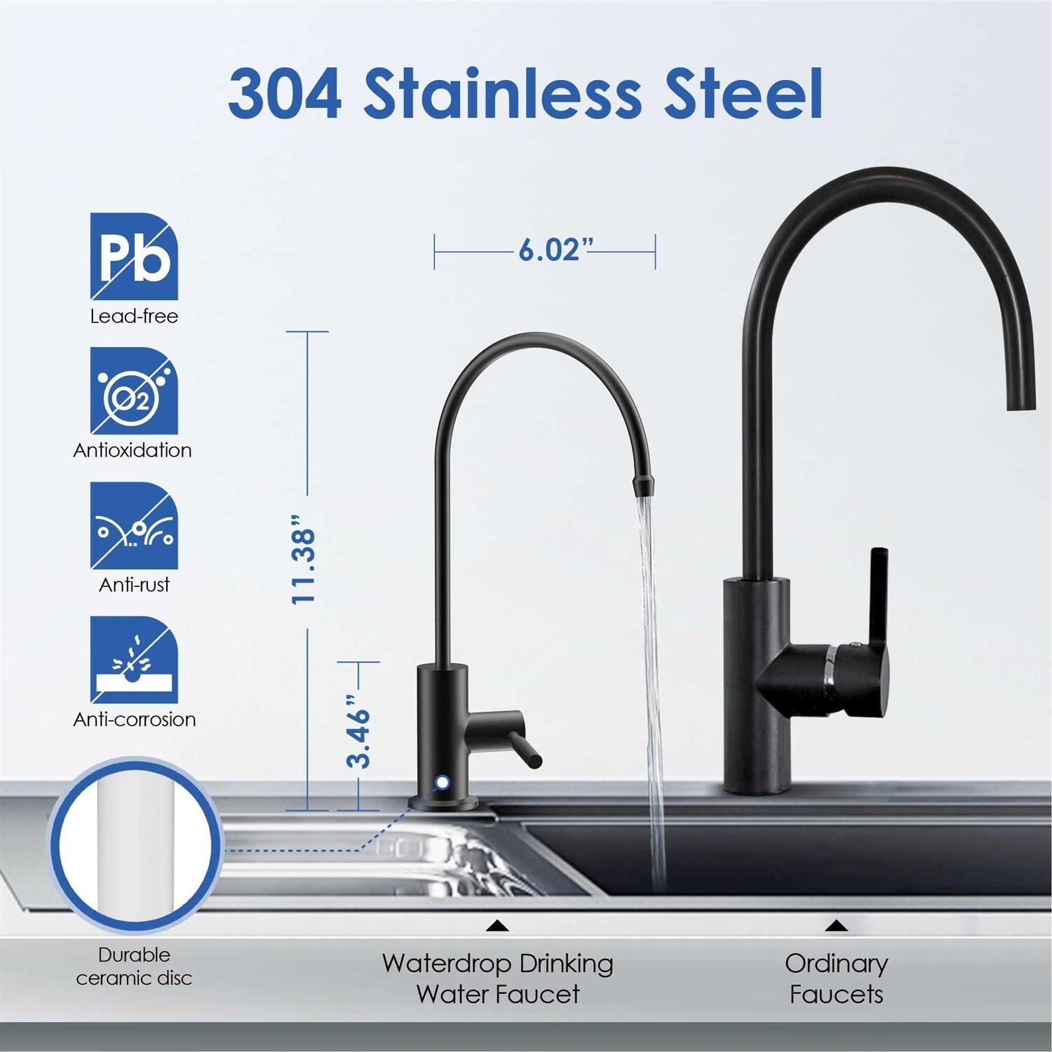 Waterdrop Filtered Water Faucet Drinking Water Faucet Reverse Osmosis Faucet - Zenithce