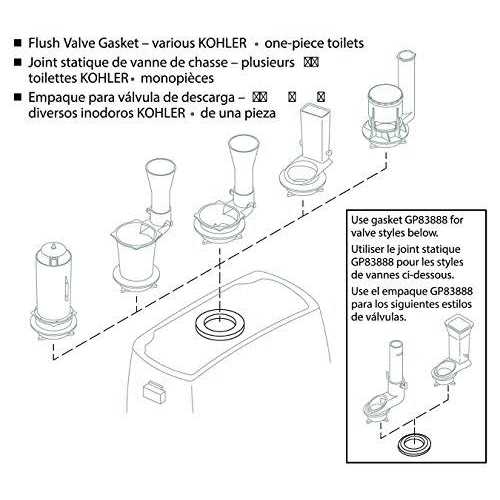 Kohler Flush Valve Assembly Kit 1078578 - Zenithce