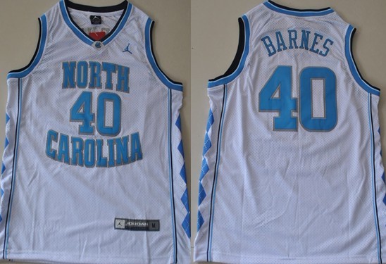 North Carolina Tar Heels #40 Harrison Barnes White Swingman Jersey - Zenithce