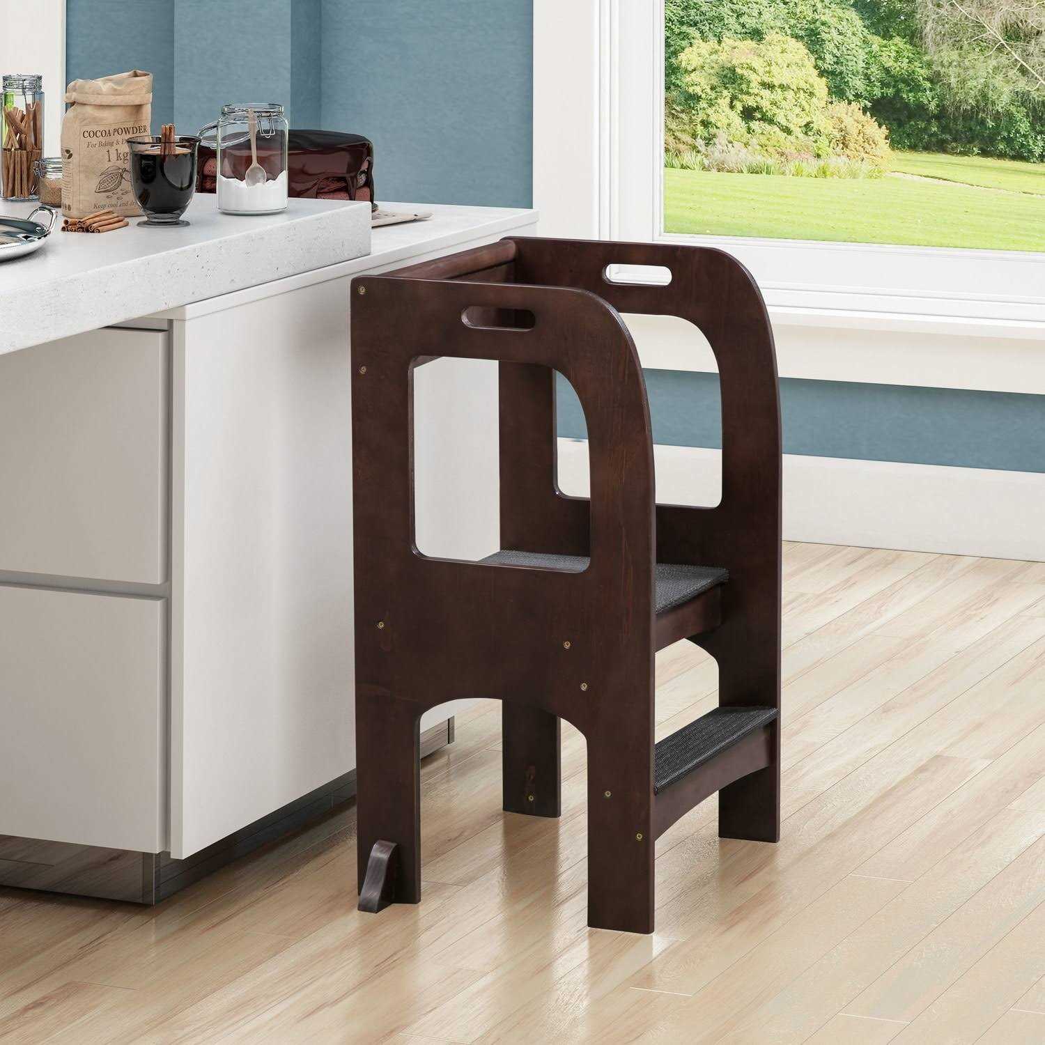 Naomi Home Stylish Steps for Little Kids On The Rise Kitchen Step Stool Chair - Zenithce