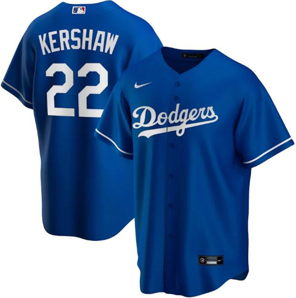 Los Angeles Dodgers Blue #22 Clayton Kershaw Cool Base Stitched Jersey - Zenithce