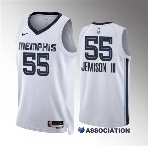 Memphis Grizzlies #55 Trey Jemison Iii White Association Edition Stitched Jersey - Zenithce