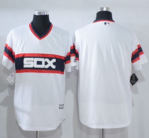 White Sox Blank White New Cool Base Alternate Home Stitched Jersey - Zenithce