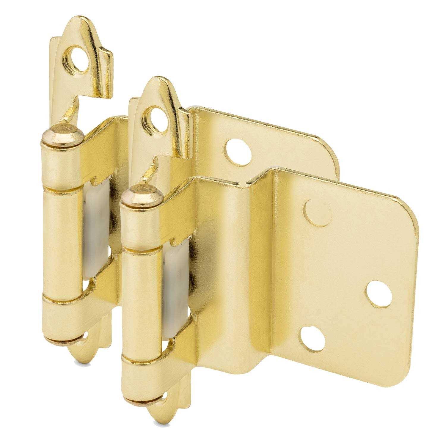 Cosmas 15628-bb Brushed Brass Cabinet Hinges 3/8 Inset - Zenithce
