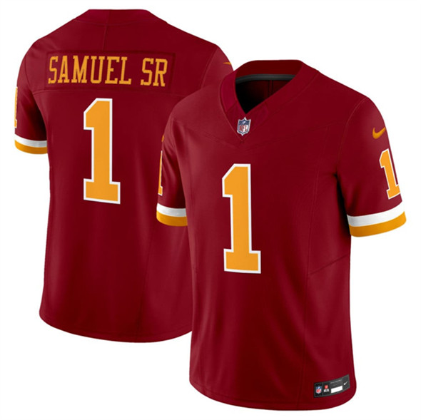 Washington Commanders #1 Deebo Samuel Sr. Burgundy 2025 F.U.S.E. Throwback Limited Football Stitched Jersey - Zenithce