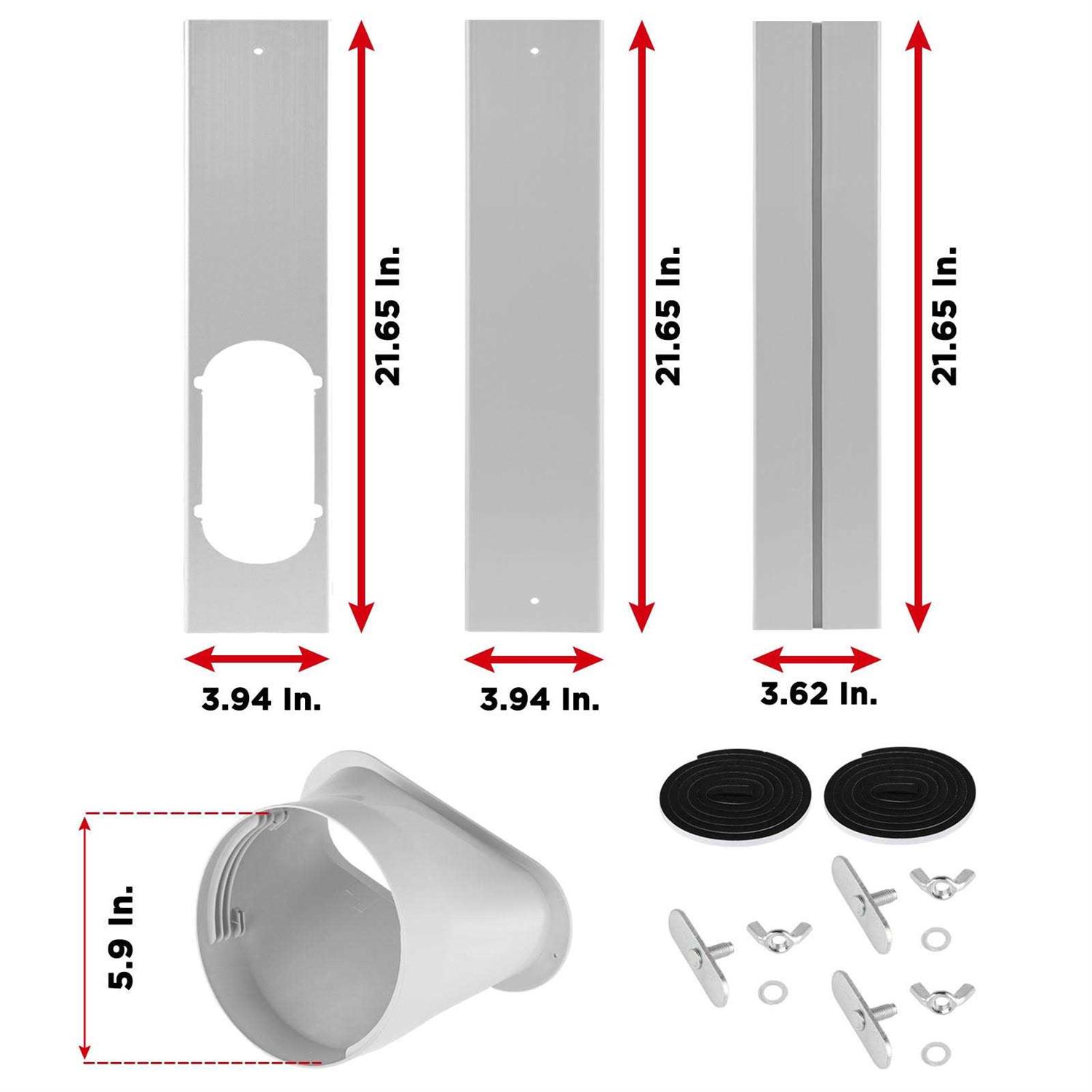 TURBRO Portable Air Conditioner Window Vent Kit Window Slide Kit Plate - Zenithce