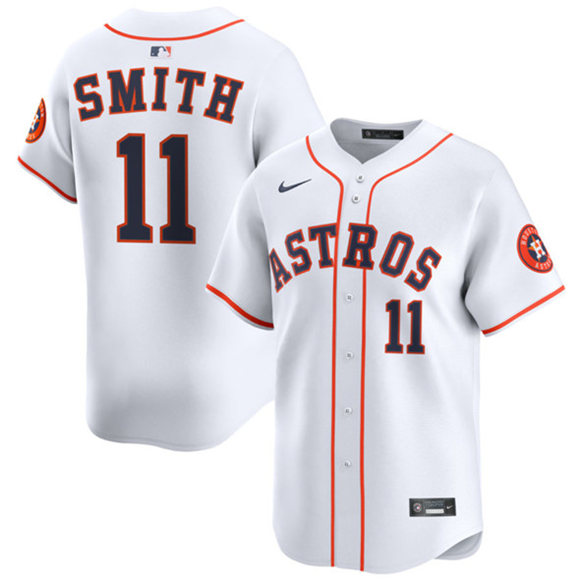 Houston Astros #11 Cam Smith White 2025 Home Limited Stitched Jersey - Zenithce